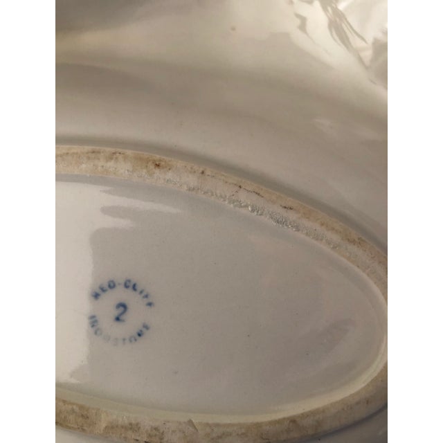 Mid-Century Red Cliff Ironstone 3 Sided Serving Dish/Tray With Handle For Sale - Image 9 of 10