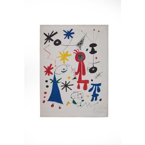 Joan Miró, Composition, Colored Lithograph For Sale - Image 4 of 4