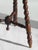 Antique Oak Wooden Side Table with Floral Carved Bobbin Leg and Pedestal Trefoil Top, 1920s For Sale - Image 6 of 11