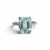 Blue 14k White Gold 12.07 Carat Natural Aquamarine and Diamond Solitaire Ring, Size 9 For Sale - Image 8 of 15