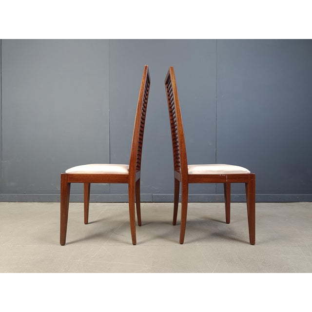 Italian High Back Dining Chairs, 1980s, Set of 8 For Sale - Image 10 of 12