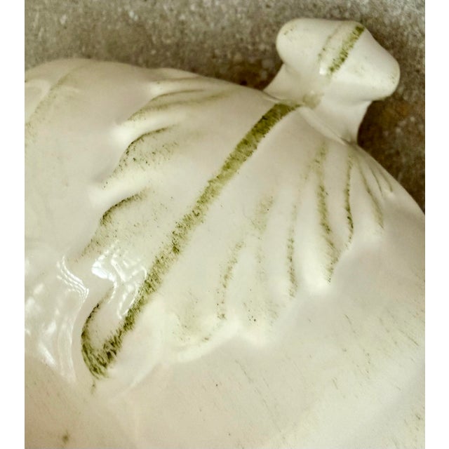 Ceramic Soup Tureen and Lid in ‘Borgo Antico’ by Vietri of Italy, Olive Green Landscapes With Buildings Hand Painted an Off White Porcelain Ground For Sale - Image 7 of 12