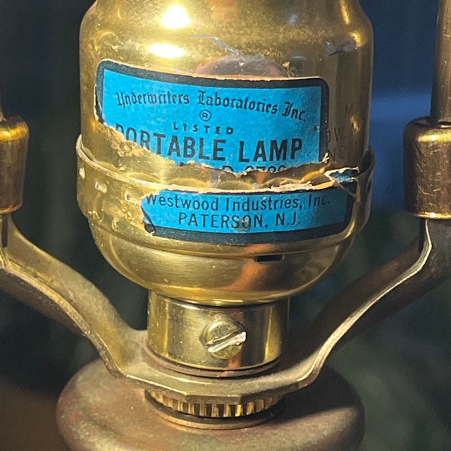 Vintage Brass Dimmable Candlestick Table Lamps Westwood Industries - a Pair For Sale - Image 9 of 15