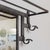 Black 1930s French Art Deco Iron Wall Rack With Mirror For Sale - Image 8 of 12
