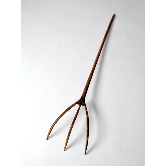 Farmhouse Antique Primitive Hay Fork For Sale - Image 3 of 11