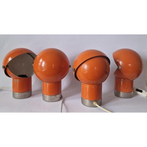 Space Age Astronaut Table Lamps, Kamenicky Senov, 1970s, Set of 4 For Sale - Image 3 of 13