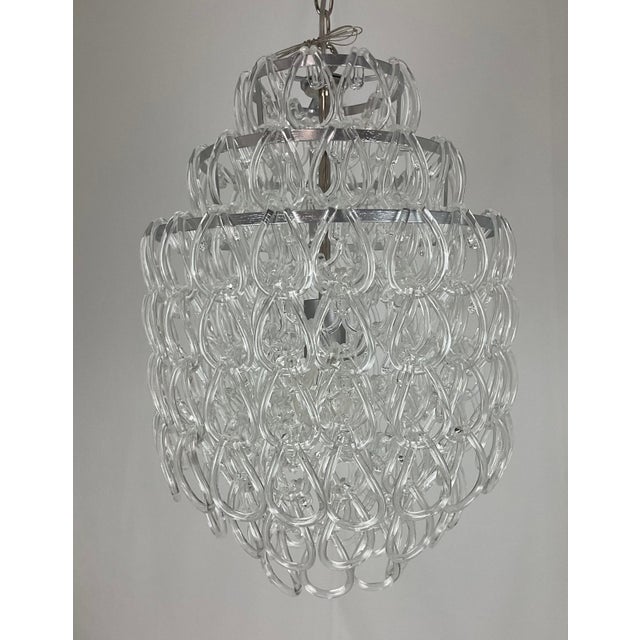 1970s Vintage Murano Glass Chandelier For Sale - Image 5 of 9