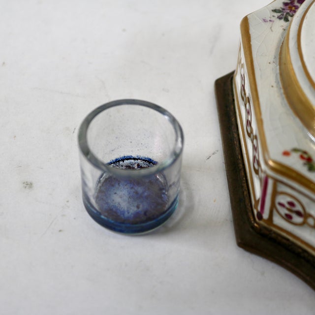 Bronze Early 20th Century Porcelain and Bronze Nicholas Haydon Inkwell For Sale - Image 8 of 11