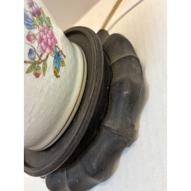 Vintage Queen Victoria Patterned Herend Lamp For Sale In New York - Image 6 of 6