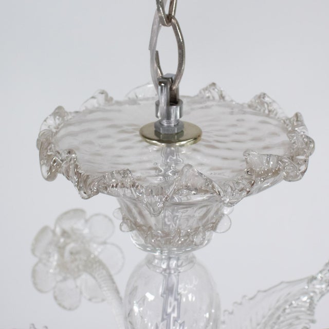 Vintage Baroque Style Quilted Cristallo Murano Chandelier For Sale - Image 4 of 12
