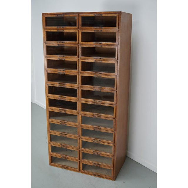 Vintage Dutch Oak Haberdashery Shop Cabinet, 1930s For Sale - Image 9 of 15