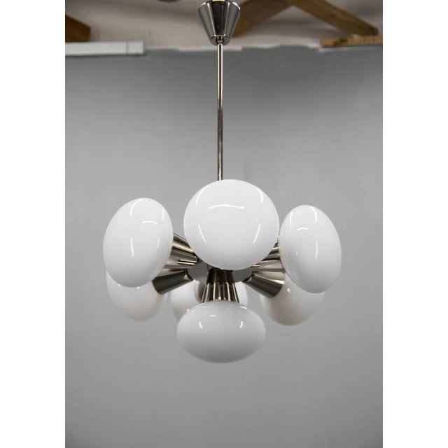 1970s Space Age Glass Sputnik Chandelier from Kamenicky Senov, 1970s For Sale - Image 5 of 11