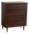 1960s Minimal Walnut Highboy For Sale