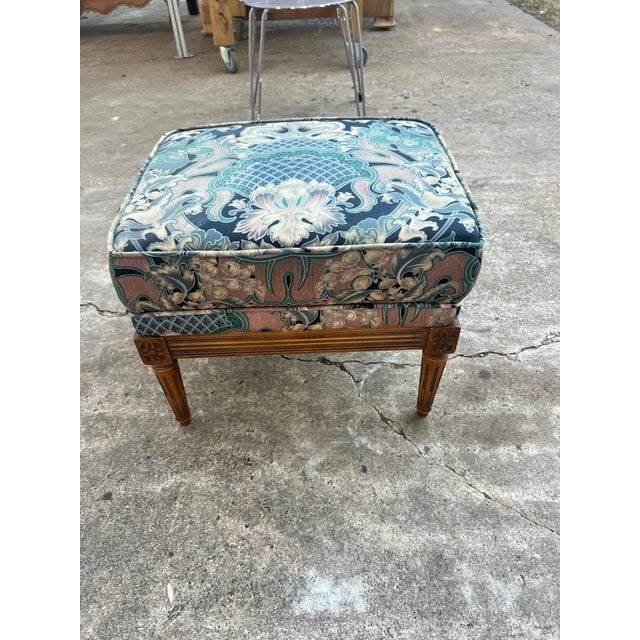 French 19th Century Louis XVI Walnut Stool / Upholstery Seat For Sale - Image 9 of 11