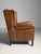 Animal Skin Sheep Leather Wingback Armchair For Sale - Image 7 of 17
