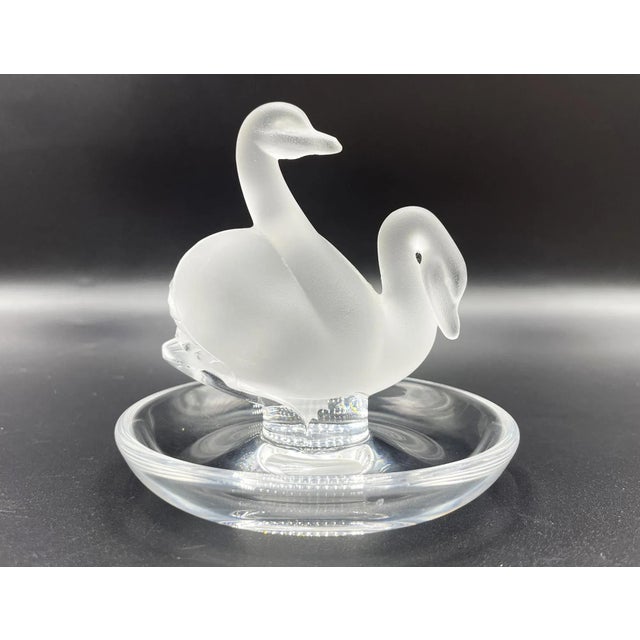 Deux Cygnes Ring Plate from Lalique, 1960s For Sale - Image 11 of 12