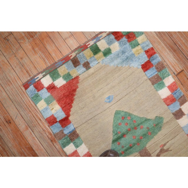 Textile Late 20th Century Zabihi Collection Persian Gabbeh Souf Rug - 2'6" x 3'11" For Sale - Image 7 of 8