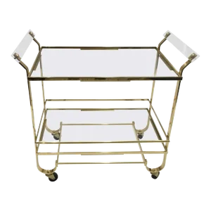 Treitel Gratz Art Deco Brass Bar Cart