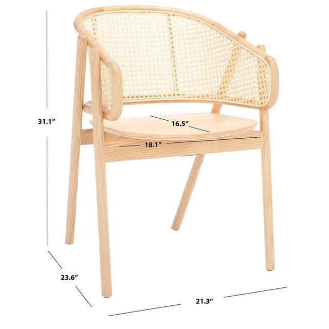 Vouch for a warm and cozy dining experience with our Emmy dining chair. A natural rattan weave looks fresh and...