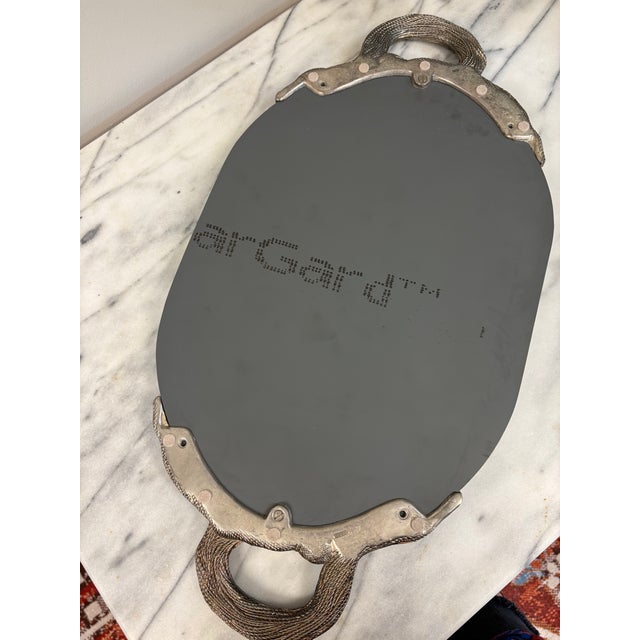 Godinger 1980s Godinger Silver-Plated Regency Mirror Tray For Sale - Image 4 of 7