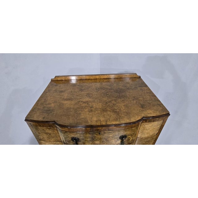 Wood Burr Walnut Linen Press For Sale - Image 7 of 18