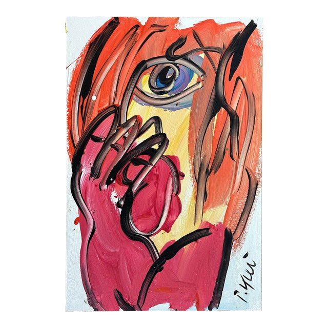 Original Peter Keil Abstract Portrait Painting For Sale