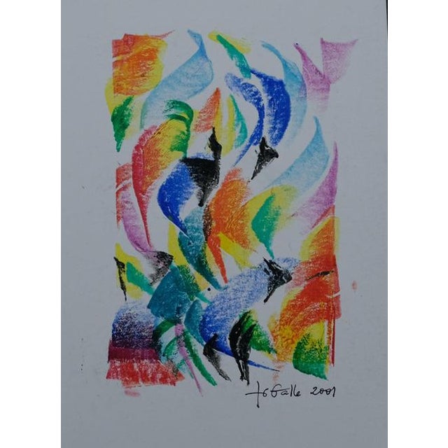 Françoise Galle, Abstract Transcendence, 1940, Pastel on Paper For Sale - Image 6 of 6