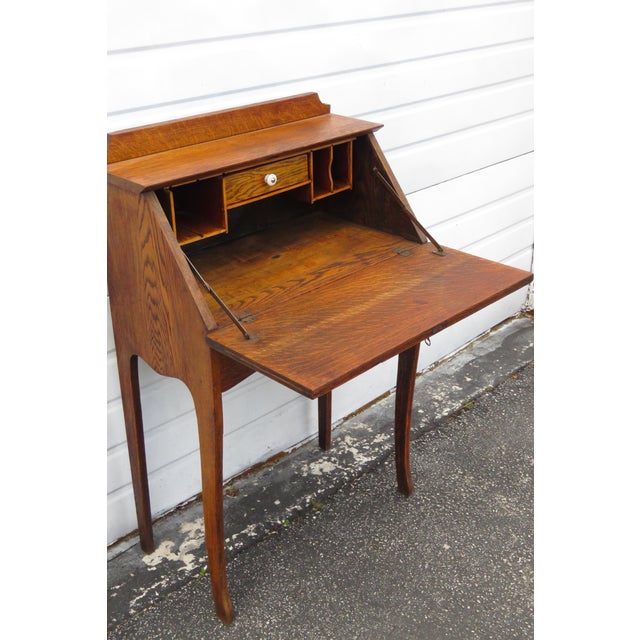 Early 1900s Small Oak Secretary Desk Chairish