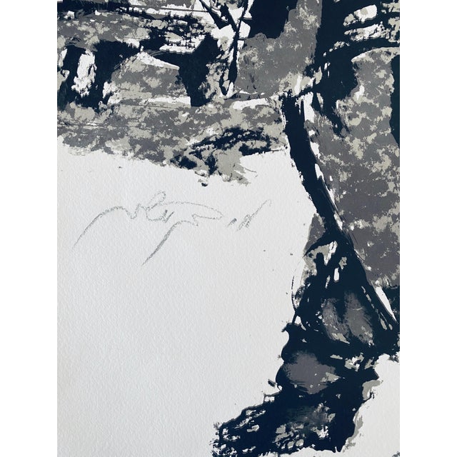 Mid 20th Century Moshe Bernstein, Polish Israeli Artist Expressionist Hand Signed Lithograph For Sale - Image 5 of 7