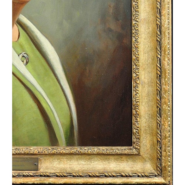 Howard Barron, Katherine Merry Nee Horstmann, Director of Horstmann Gear Company, 1946, Oil on Canvas For Sale - Image 6 of 18