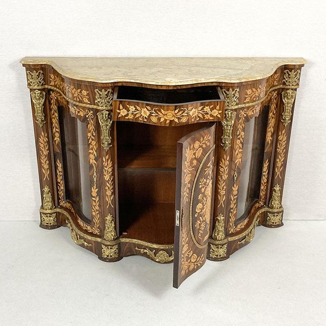 English Walnut Sideboard, 1990s For Sale - Image 4 of 8