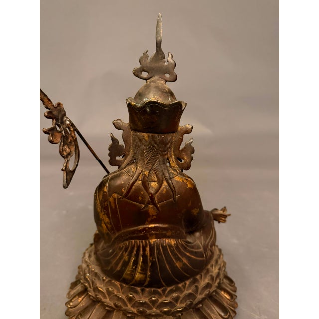 Religious Bronze Buddha Statue, Circa 1920s For Sale - Image 3 of 15