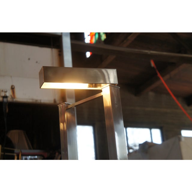 Late 20th Century The Natural Light Company Contemporary Metal Swivel Floor Lamp Dimmable For Sale - Image 10 of 13