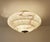 Metal Art Deco Ceiling Light in Ivory Marbled Glass, 1930s For Sale - Image 7 of 17