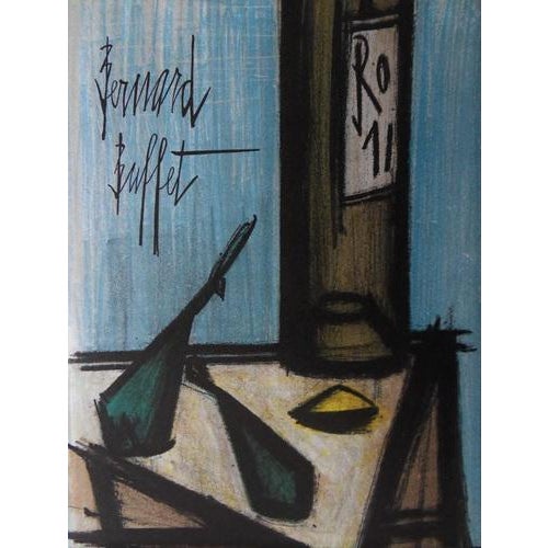 Bernard Buffet, Still Life with a Bottle, 1967, Original Lithograph For Sale - Image 10 of 10