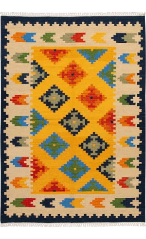 21st Century Modern Kilim Rug 5 '6'' X 8' 1''.