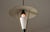 1950s Vintage Italian Pendant Light with Black Saucer Shade and Opaline Glass, 1950s For Sale - Image 5 of 10