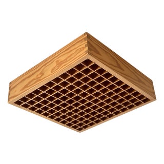 Mid-Century Modern Pine Wood Flush Mount, Sweden, 1970s For Sale