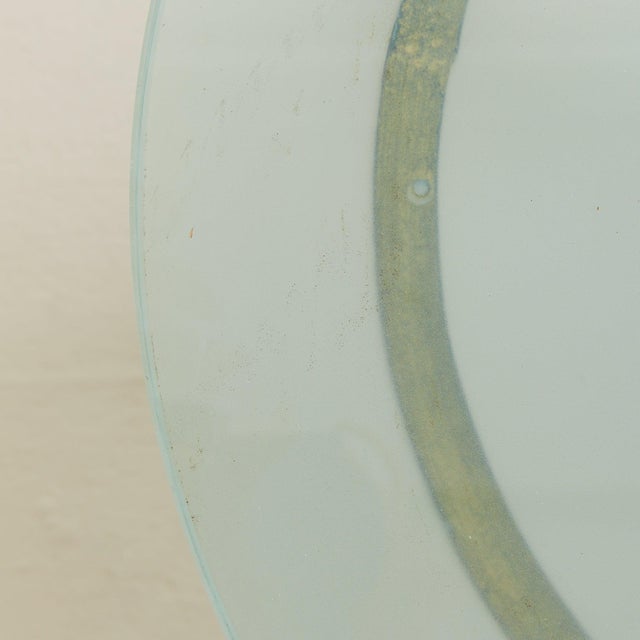 French French Gilt Metal + Frosted Glass Coffee Table, 1960s For Sale - Image 3 of 7