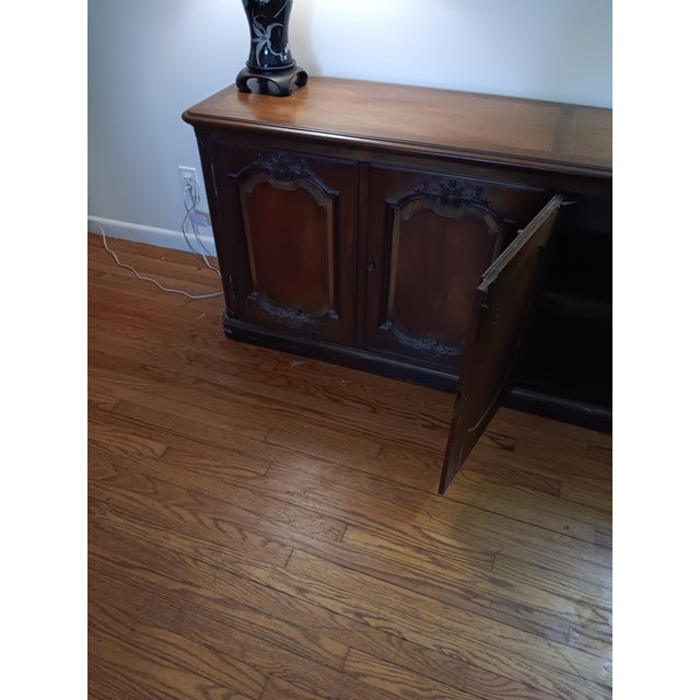 Baker Furniture Company 1950s Mid-Century Baker French Country 4 Door Grand Buffet For Sale - Image 4 of 11