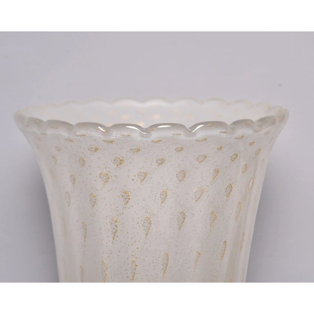 Pair Large Murano Torchiere Sconces With Black Glass Base For Sale - Image 10 of 11