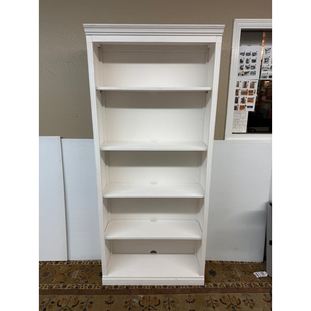 Design Plus Gallery presents the Montauk White Livingston Bookcase from Pottery Barn. The Livingston Bookcase collection...