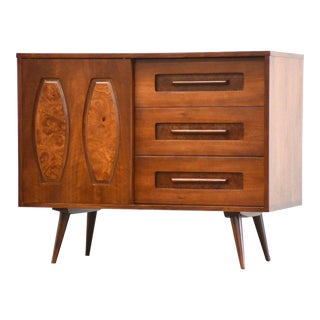 Refinished Walnut Dresser by Young Manufacturing For Sale