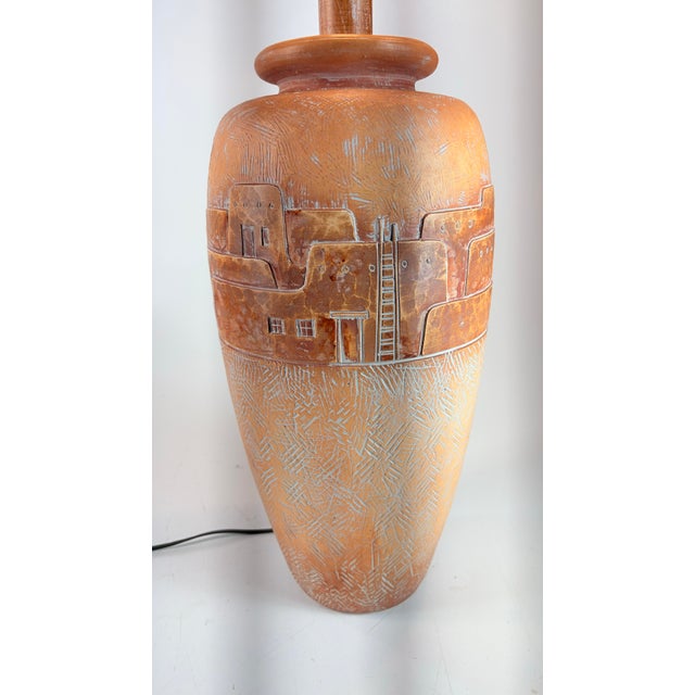 1980's Casual Lamps of California Southwestern Style, Pueblo Village Design For Sale - Image 6 of 12