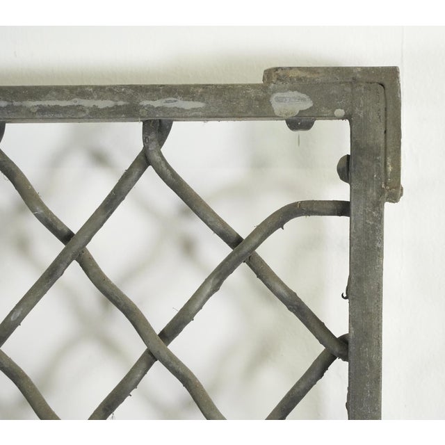 Reclaimed Industrial Steel Mesh Security Panel 47 X 69.125 In. For Sale - Image 6 of 12