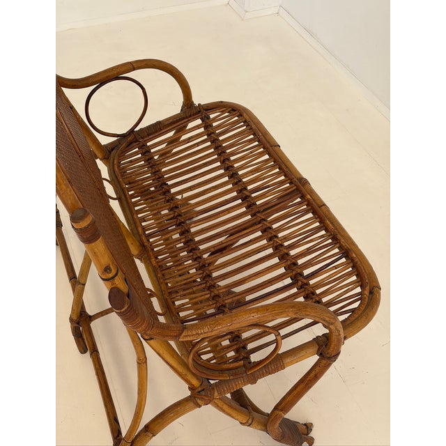 Two-Seater Sofa in Rattan with Vienna Straw Backrest, 1970s For Sale - Image 4 of 15