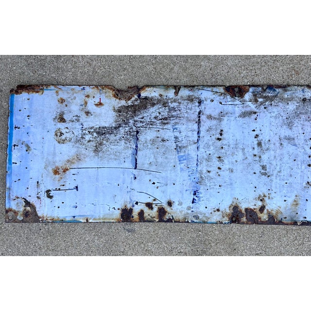 Blue Velvet Smoking Tobacco Antique Advertising Porcelain Sign For Sale - Image 8 of 13