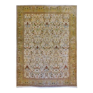 1970s Vintage Hand Made Persian Hunting Scene Rug For Sale