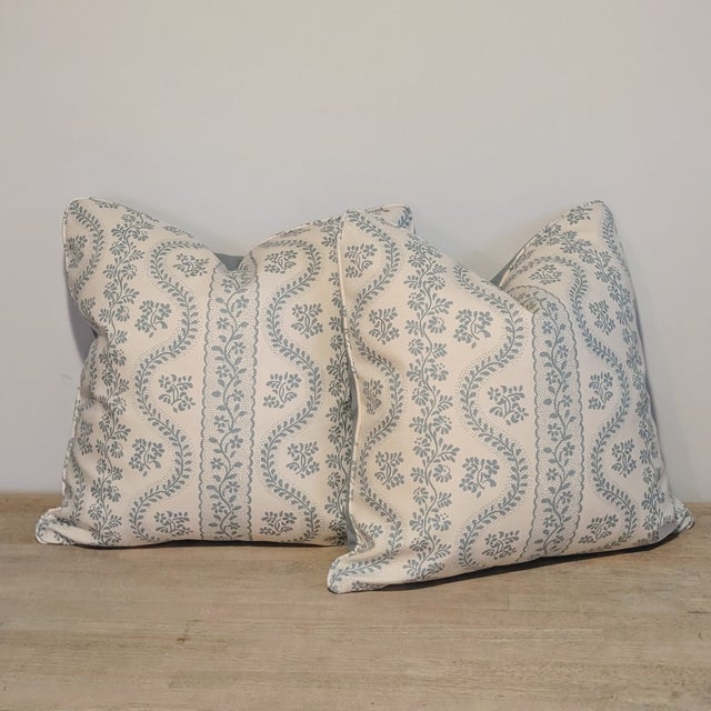 Sister Parish Sister Parish Dolly 22" Pillows in Seafoam For Sale - Image 4 of 6