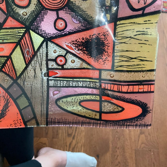 Purple 1960s Higgins Studio Glass Rectangular Dish For Sale - Image 8 of 10